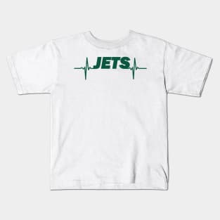 Jets heartbeat green Kids T-Shirt